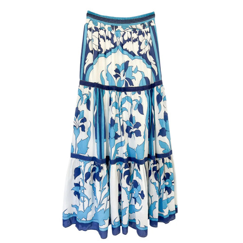 Lola Maxi Skirt - Blue Navy Floral
